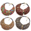 New Arrival Vintage Style Bronze Alloy Hollow Out Resin Drop Choker Necklace N-1345
