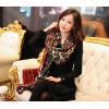 New European Style Fashion Leopard Heart cotton yarn scarf 180cm*110cm C-0032