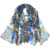 New European Style Fashion Leopard Heart cotton yarn scarf 180cm*110cm C-0032