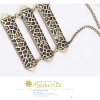 New Vintage style bronze Alloy Pattern Ladder Pendant Necklace N-4506