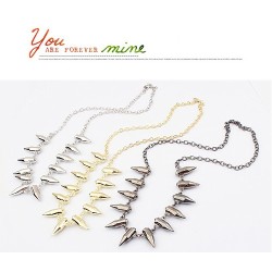 New Arrival Fashion Punk Gold/Silver/Gun Black Metal Bullet Choker Necklace N-1313