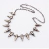 New Arrival Fashion Punk Gold/Silver/Gun Black Metal Bullet Choker Necklace N-1313