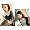 New Fashion Charming Rhinestone Golden  Enamel Triangle Ear Stud E-2001