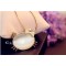 Fashion Gold Plated Metal rhinestone bowknot cat's eye charms cat Necklace N-3322