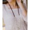 Fashion Gold Plated Metal rhinestone cat's eye Black/coffee leather chain Necklace N-1534