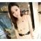 New Arrival Fashion Gold Plated Metal enamel Rhombus Long Chain Necklace N-4760