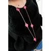New Arrival Fashion Gold Plated Metal enamel Rhombus Long Chain Necklace N-4760