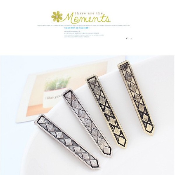 New Arrival Punk Vintage Style Silver Metal Long Suit  Ear Stud E-2029