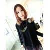Vintage Bohemia Style  bronze Chain Metal crystal feather peacock  Necklace N-3274