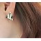 European Style Gold Plated Enamel Leopard Print Triangle ear stud E-2033