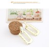 Gold Plated metal geometry rectangle dangle ear stud E-2028