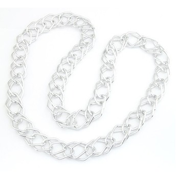 New European Style Fashion Silver Plated Link Long Double Chain Necklace N-1503