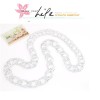 New European Style Fashion Silver Plated Link Long Double Chain Necklace N-1503