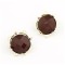 wholesale 4pairs 4 colors Gold Plated metal round gem square ear stud E-2081-WH