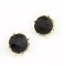 wholesale 4pairs 4 colors Gold Plated metal round gem square ear stud E-2081-WH