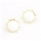 wholesale 4pairs 4 colors Gold Plated metal round gem square ear stud E-2081-WH