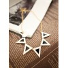 New Fashion Lovely Black White Enamel Triangle Choker Necklace N-4564