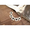 New Fashion Lovely Black White Enamel Square Grometric Choker Necklace N-4531