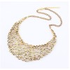 Fashion European Vintage Style Hollow Out Flower Bib Collar Necklace N-1827