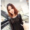 New Fashion Lovely Black White Enamel Triangle Choker Necklace N-4564