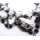 New Arrival Luxury Noble Style Gun Black Double Chains Clear Crystal Drop Pendant Necklace N-1320