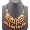 New Fashion Charming European Resin Square Drop Gem Choker Necklace N-0763