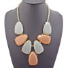 New European Style Gold Plated Alloy Charming  Resin Candy Drop Pendant Necklace N-0786