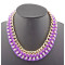 gold plated link chain rhinestone be flannelette winding choker necklace N-1002