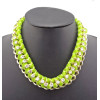 gold plated link chain rhinestone be flannelette winding choker necklace N-1002