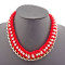 gold plated link chain rhinestone be flannelette winding choker necklace N-1002