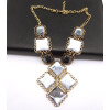 New Arrival Fashion Style Vintage Bronze 3Colors crystal pendant Necklace N-0779