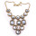 Fashion Charming Vintage Bronze Clear/Grey Crystal Geometry Choker Necklace N-0780