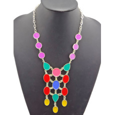 Fashion Gold plated colorful Enamel Drop Choker  Necklace N-0754