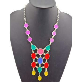 Fashion Gold plated colorful Enamel Drop Choker  Necklace N-0754