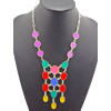 Fashion Gold plated colorful Enamel Drop Choker Necklace N-0754