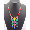 Fashion Gold plated colorful Enamel Drop Choker Necklace N-0754