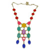 Fashion Gold plated colorful Enamel Drop Choker Necklace N-0754