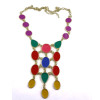 Fashion Gold plated colorful Enamel Drop Choker Necklace N-0754