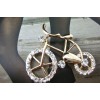 New Korean Style Gold Plated Alloy Rhinestone Bicycle Pin Brooch P-0031