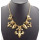 Vintage Style Gold Plated Alloy Rhinestone Stone  Anchor Necklace N-1775