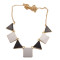 New Arrival Gold Plated Alloy Colorful Enamel Square Triangle Pendant Necklace N-4756