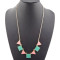 New Arrival Gold Plated Alloy Colorful Enamel Square Triangle Pendant Necklace N-4756