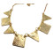 New Arrival Gold Plated Alloy Colorful Enamel Square Triangle Pendant Necklace N-4756