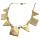 New Arrival Gold Plated Alloy Colorful Enamel Square Triangle Pendant Necklace N-4756