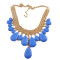New Arrival Gold Plated Alloy Colorful Resin Drip Pendant Necklace N-1325