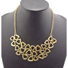 Vintage Gold Alloy  Hollow Out Flower Choker Necklace N-1774