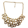 Vintage Gold Alloy  Hollow Out Flower Choker Necklace N-1774
