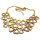 Vintage Gold Alloy  Hollow Out Flower Choker Necklace N-1774