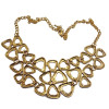 Vintage Gold Alloy  Hollow Out Flower Choker Necklace N-1774