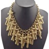 New Fashion European Vintage Gold Metal Cross Pendant Choker Necklace N-1805